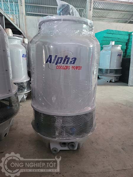 Tháp giải nhiệt Alpha 8RT sau khi hoàn thiện gia công tại xưởng.